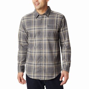 Columbia Boulder Ridge™ Långärmad Flannel Herr MörkGrå (WYBNT8937)